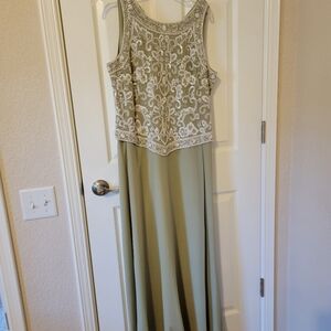 Sage colored formal dress